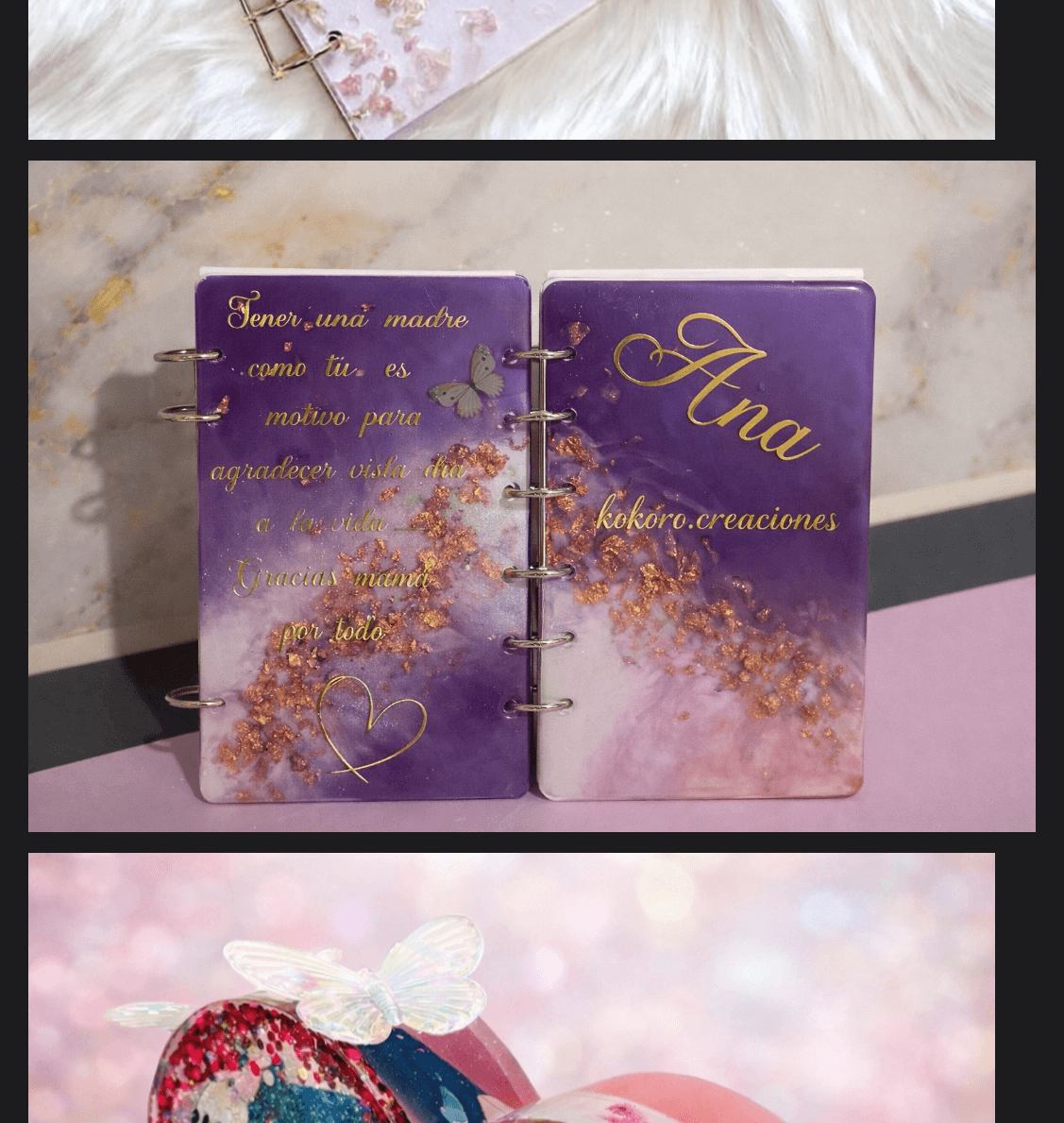 Trabajo artesanal de resina